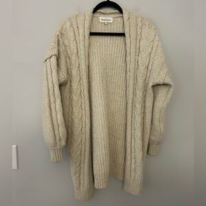 Heartloom Oatmeal Cream Tan Chunky Knit Cardigan Sweater